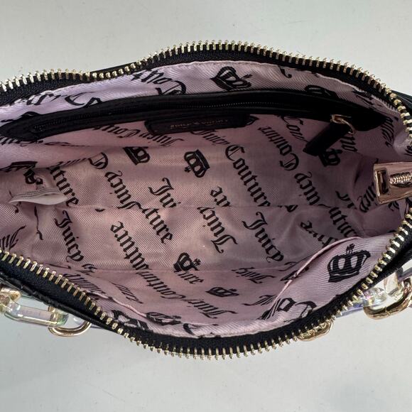 JUICY COUTURE Bling Bling Chain Shoulder Bag Black Liquorice - Picture 5 of 10
